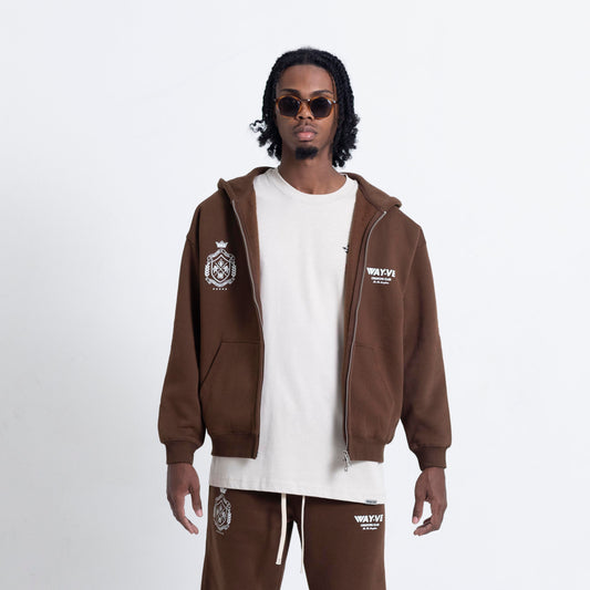 Creators’ Club Zip Up Hoodie Set - Chocolate Brown