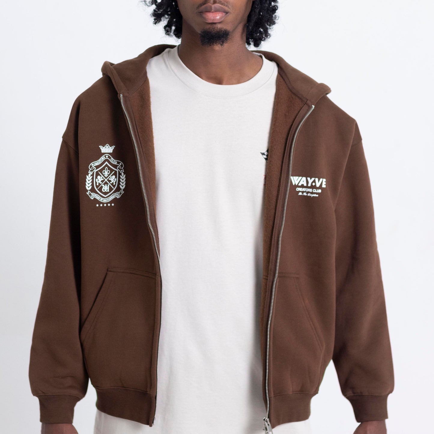 Creators’ Club Zip Up Hoodie Set - Chocolate Brown