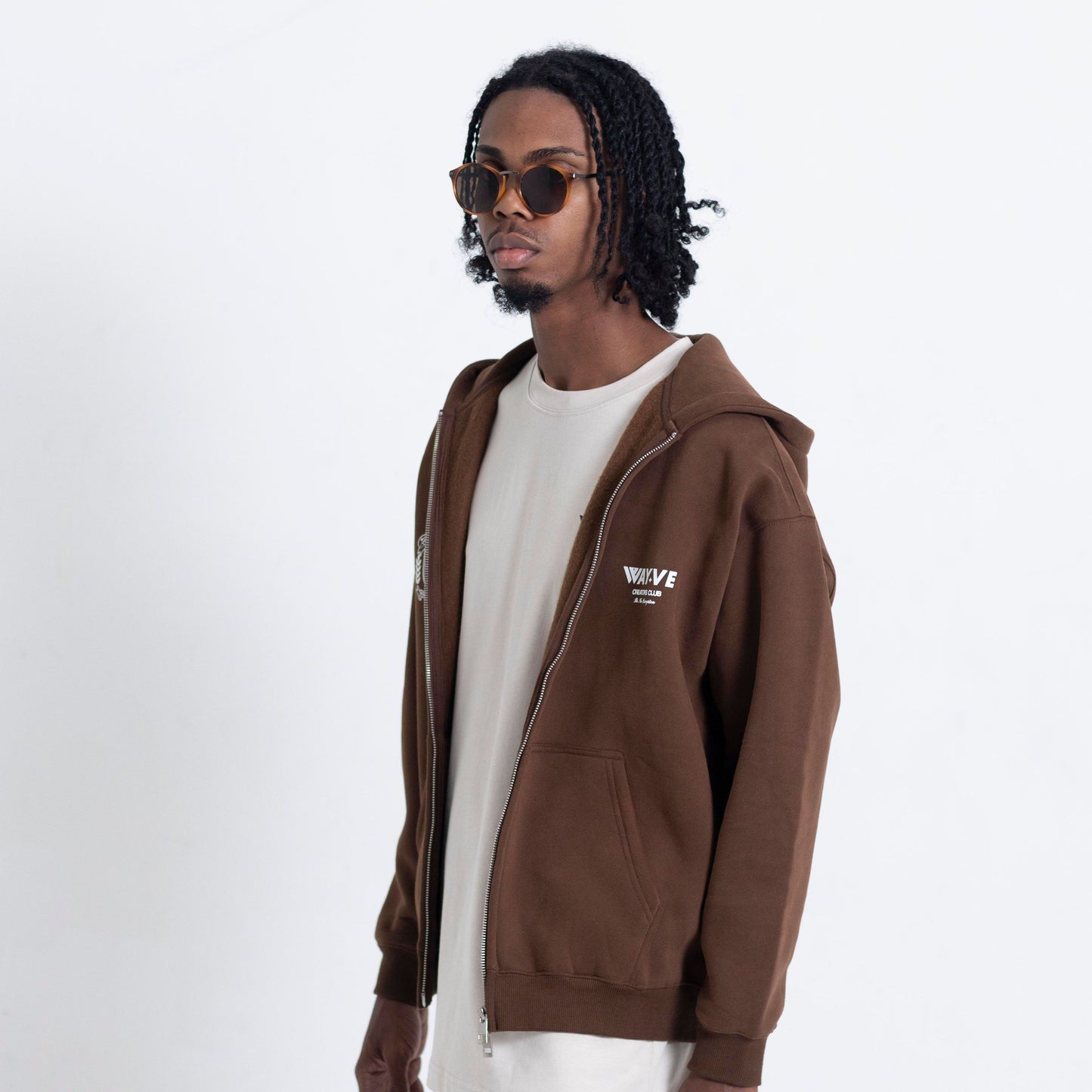 Creators’ Club Zip Up Hoodie - Chocolate Brown