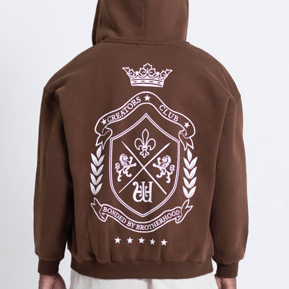 Creators’ Club Zip Up Hoodie - Chocolate Brown